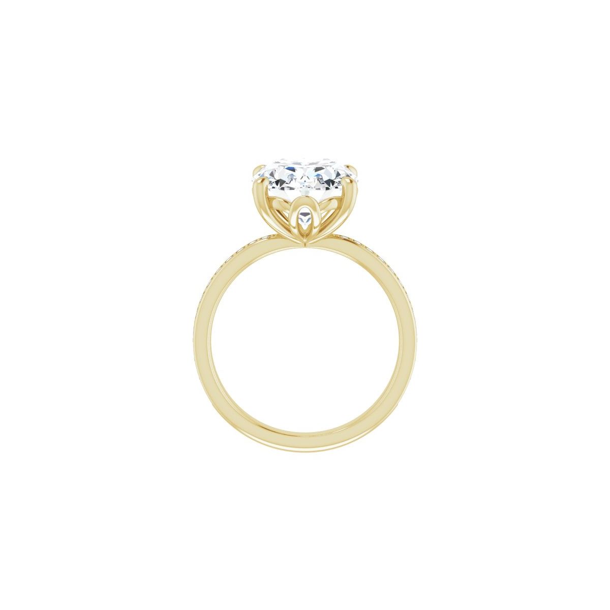 Semi-Set 1/3 CTW Oval Engagement Ring (12 X 10 Mm) - gallery - Series 124170