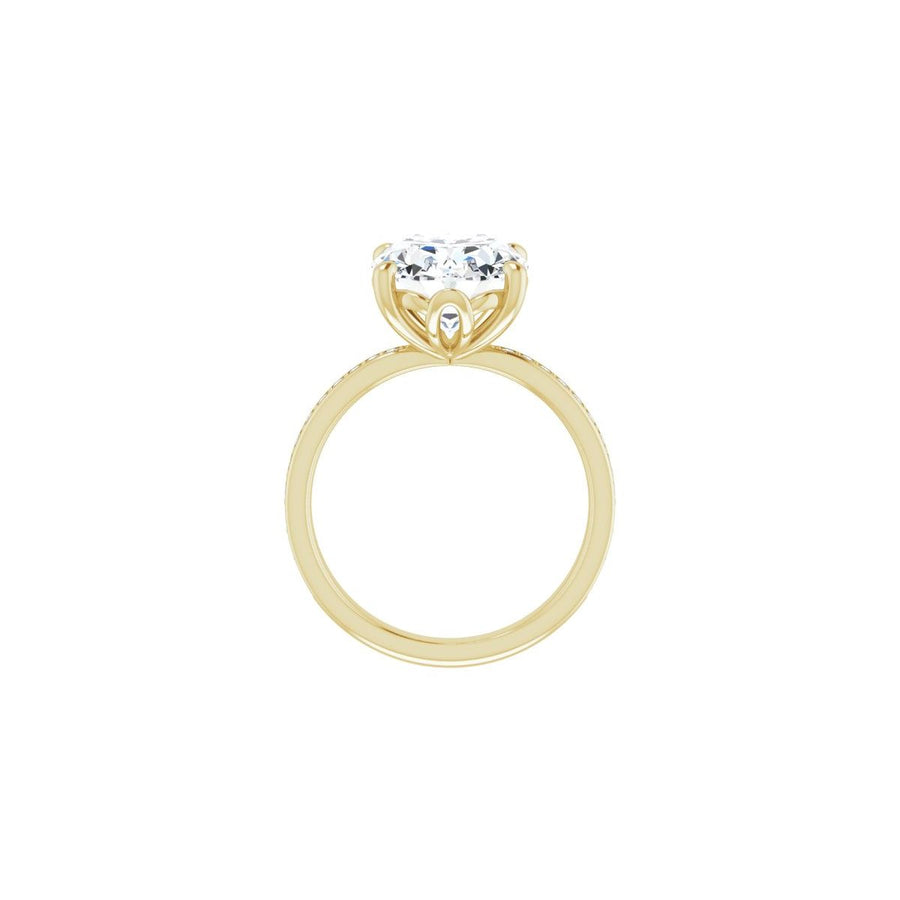 Semi-Set 1/3 CTW Oval Engagement Ring (12 X 10 Mm) - gallery - Series 124170