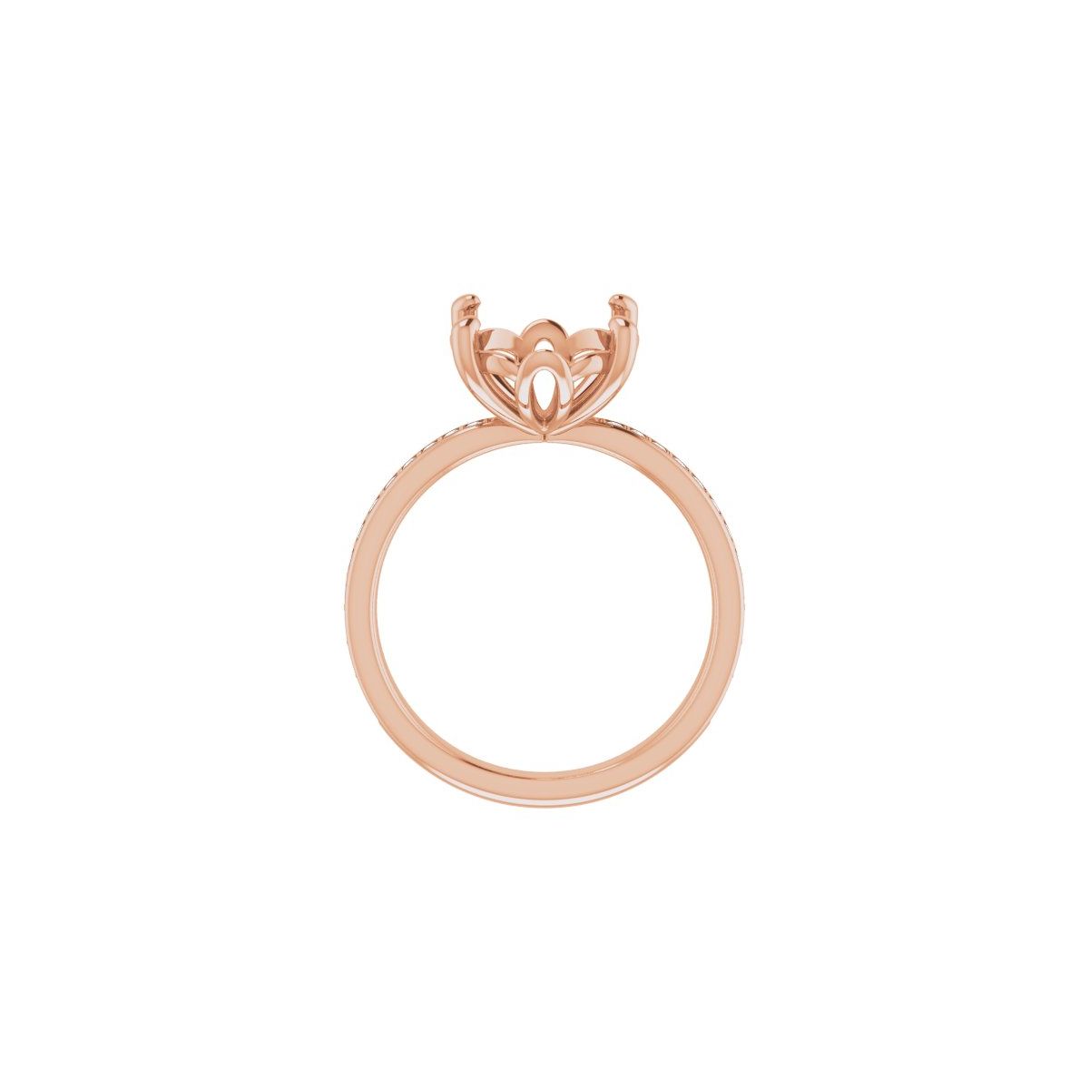 Semi-Set 1/3 CTW Oval Engagement Ring (12 X 10 Mm) - gallery - Series 124170