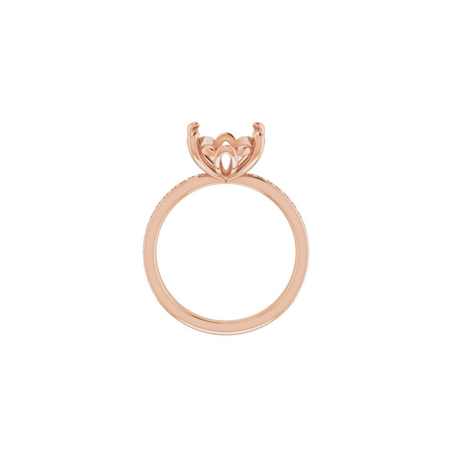 Semi-Set 1/3 CTW Oval Engagement Ring (12 X 10 Mm) - gallery - Series 124170