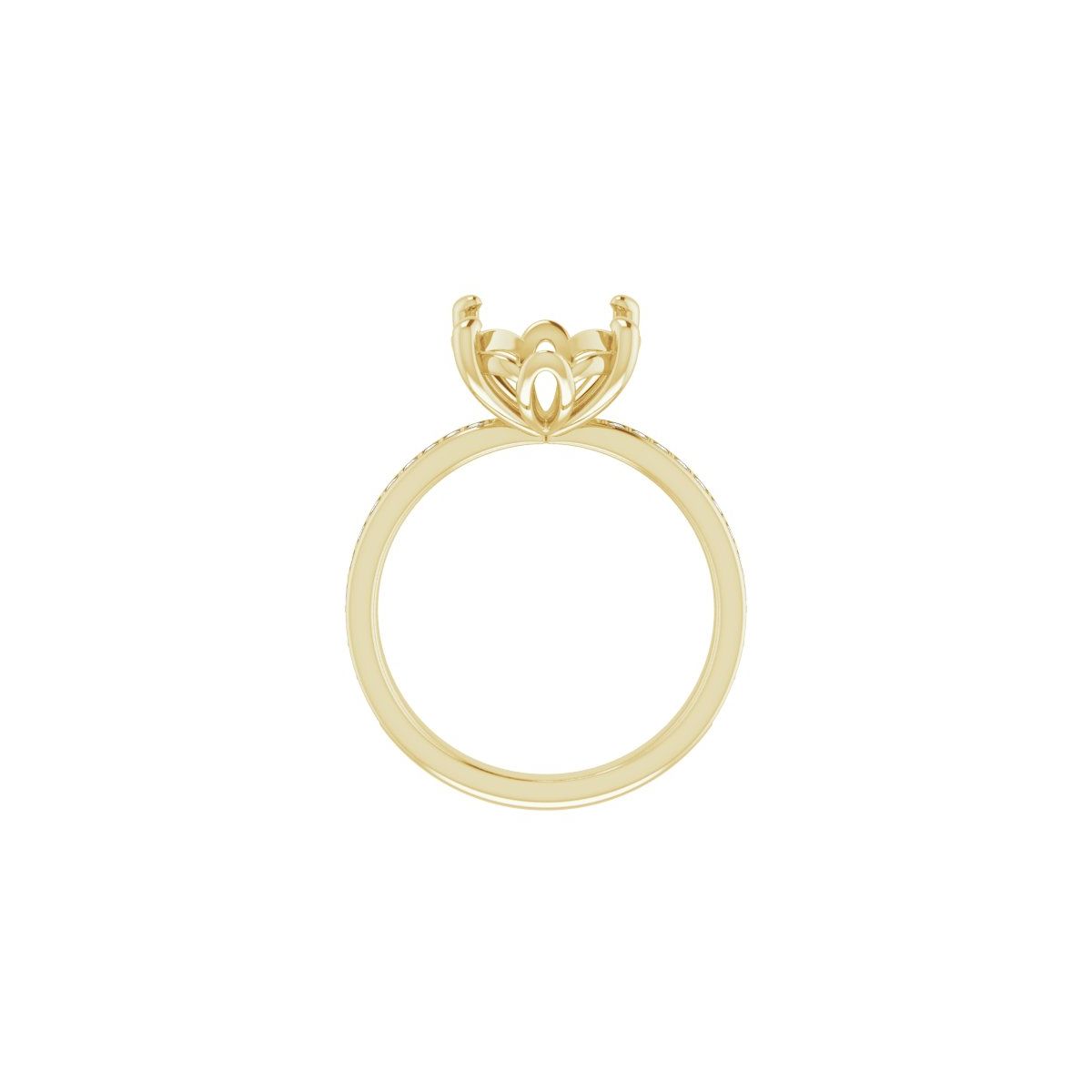 Semi-Set 1/3 CTW Oval Engagement Ring (12 X 10 Mm) - gallery - Series 124170