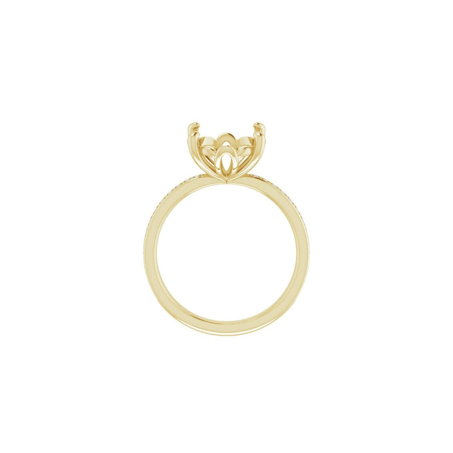 Semi-Set 1/3 CTW Oval Engagement Ring (12 X 10 Mm) - gallery - Series 124170