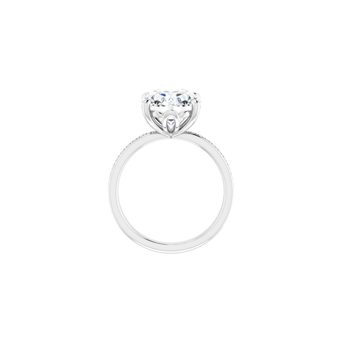 Semi-Set 1/3 CTW Oval Engagement Ring (12 X 10 Mm) - gallery - Series 124170