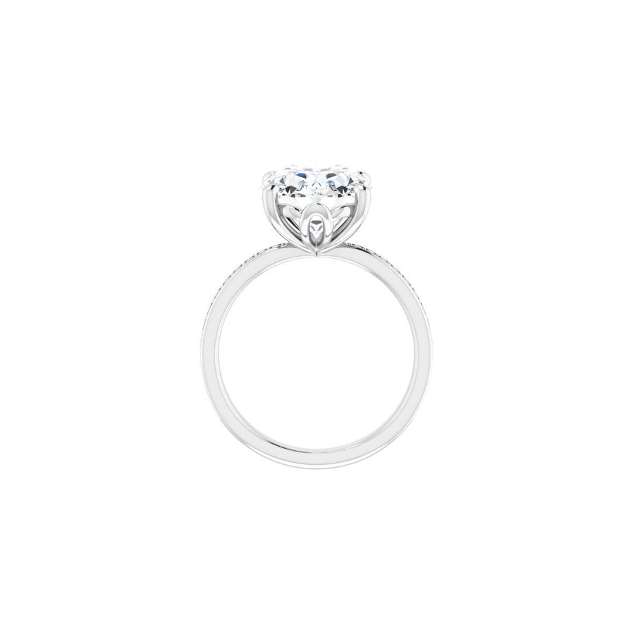 Semi-Set 1/3 CTW Oval Engagement Ring (12 X 10 Mm) - gallery - Series 124170