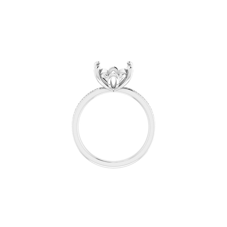 Semi-Set 1/3 CTW Oval Engagement Ring (12 X 10 Mm) - gallery - Series 124170