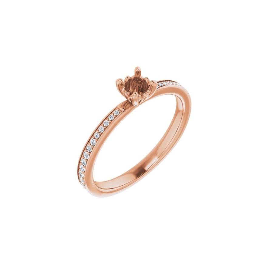 Semi-Set 1/6 CTW Round Engagement Ring (4.1 Mm) - gallery - Series 124170