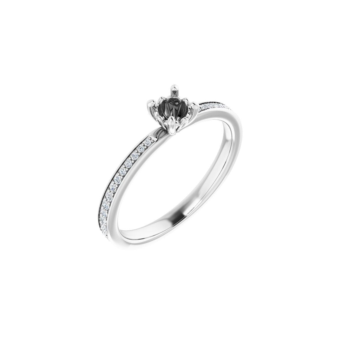 Semi-Set 1/6 CTW Round Engagement Ring (4.1 Mm) - gallery - Series 124170