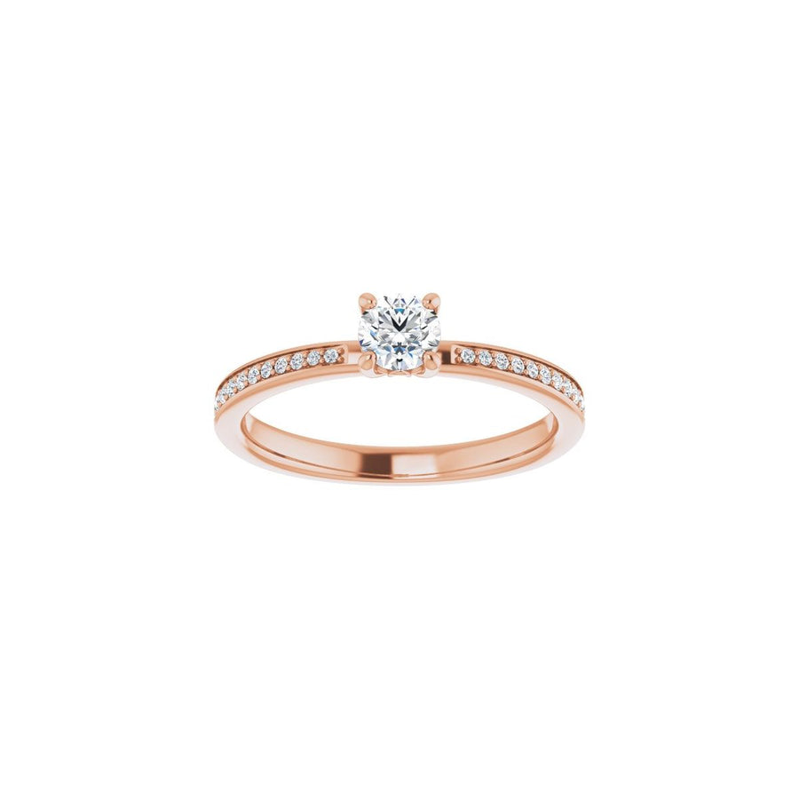 Semi-Set 1/6 CTW Round Engagement Ring (4.1 Mm) - gallery - Series 124170
