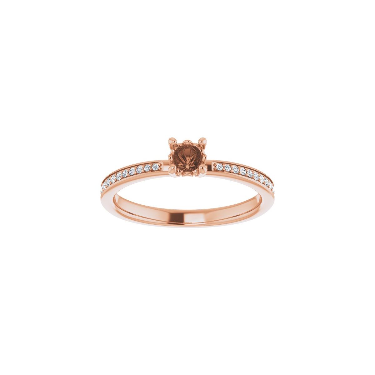 Semi-Set 1/6 CTW Round Engagement Ring (4.1 Mm) - gallery - Series 124170