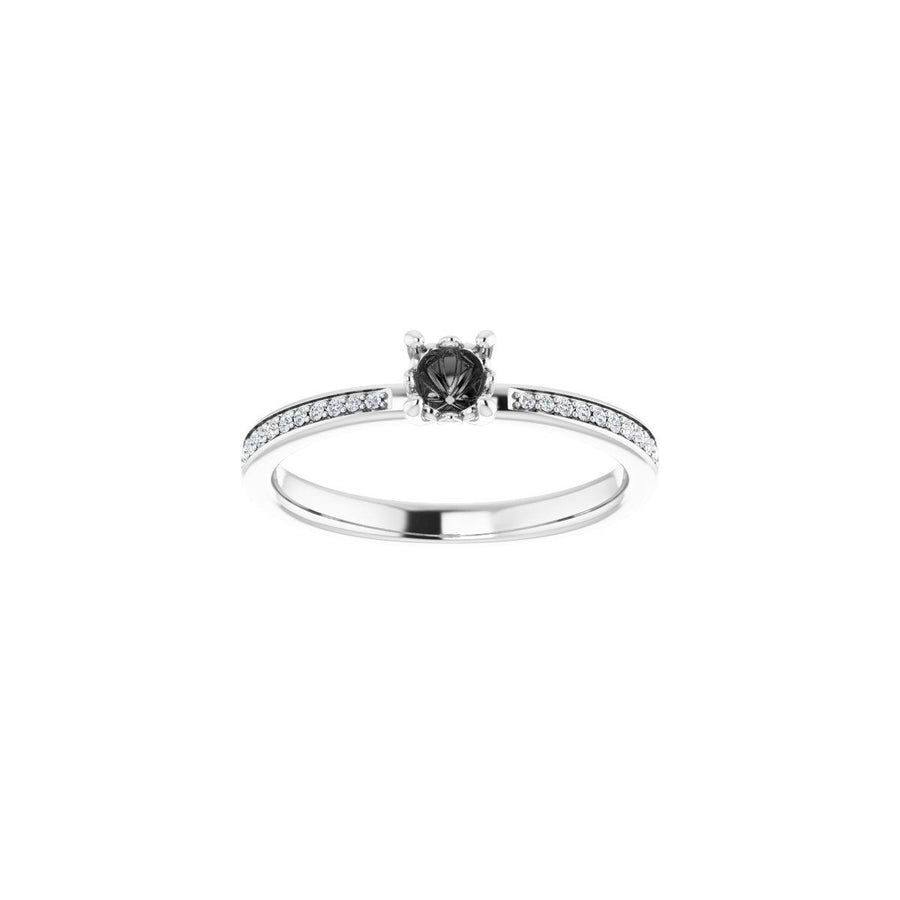 Semi-Set 1/6 CTW Round Engagement Ring (4.1 Mm) - gallery - Series 124170
