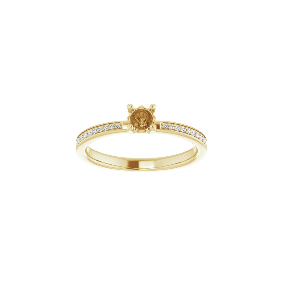 Semi-Set 1/6 CTW Round Engagement Ring (4.1 Mm) - gallery - Series 124170
