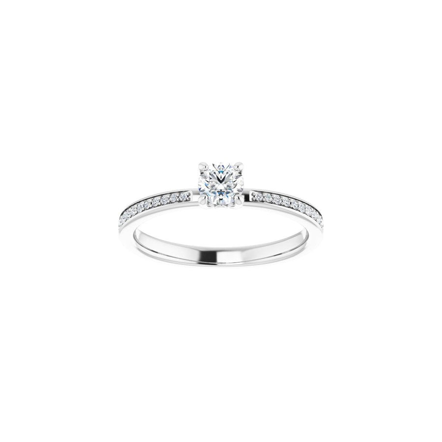 Semi-Set 1/6 CTW Round Engagement Ring (4.1 Mm) - gallery - Series 124170