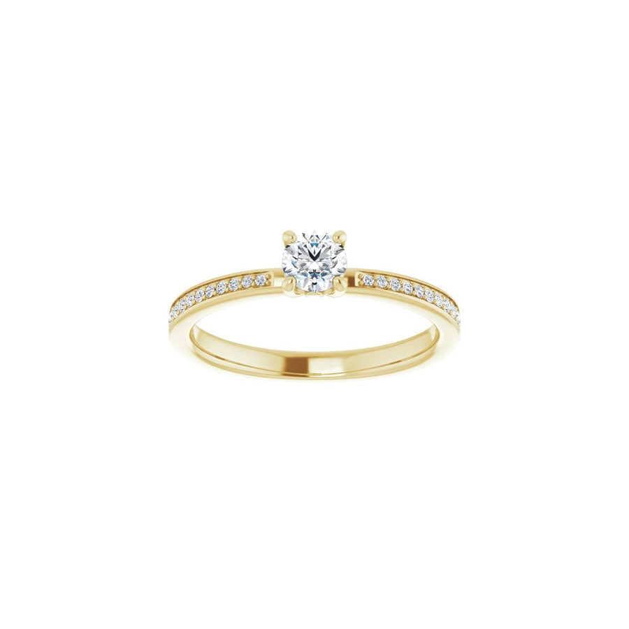 Semi-Set 1/6 CTW Round Engagement Ring (4.1 Mm) - gallery - Series 124170
