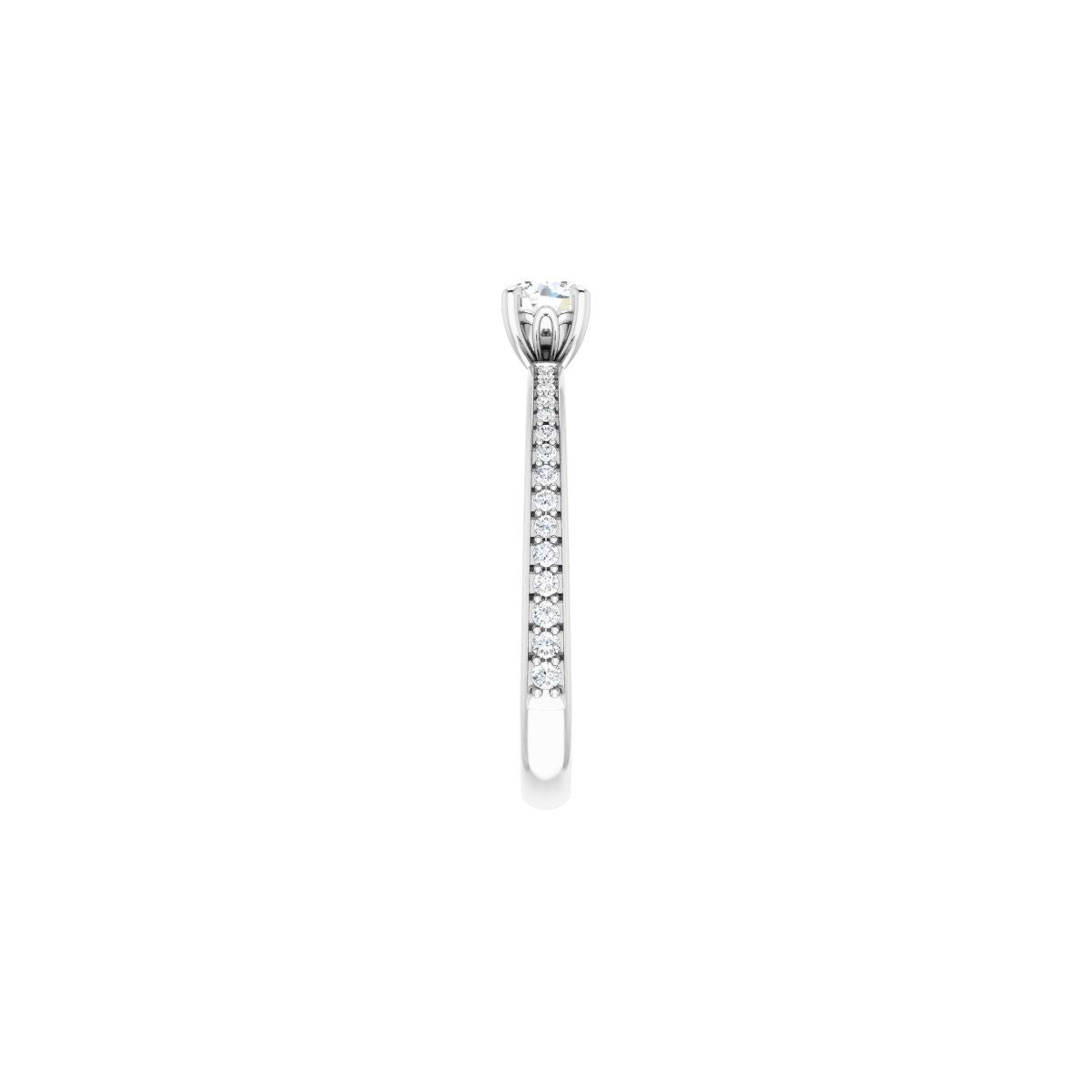 Semi-Set 1/6 CTW Round Engagement Ring (4.1 Mm) - gallery - Series 124170