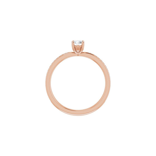Semi-Set 1/6 CTW Round Engagement Ring (4.1 Mm) - gallery - Series 124170
