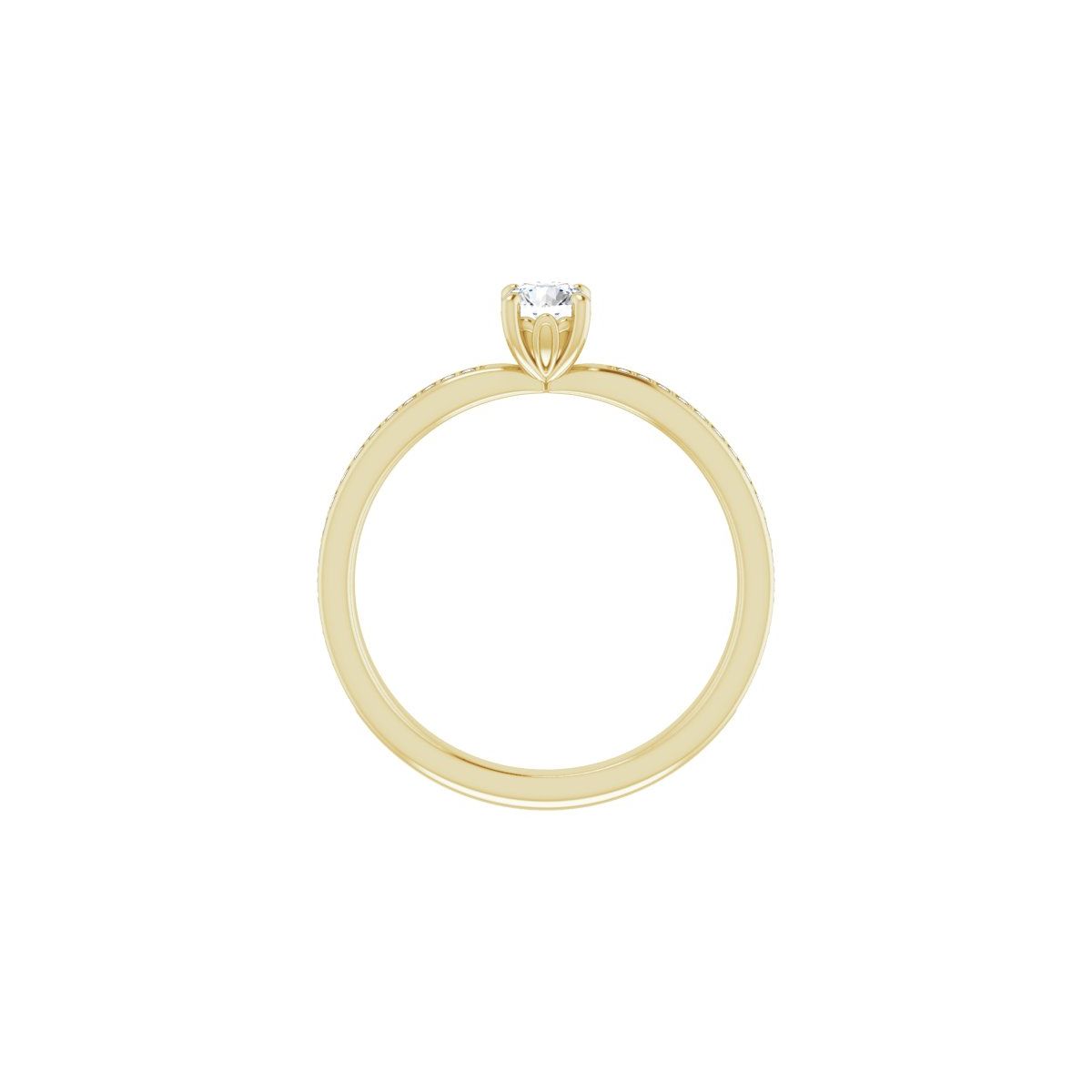 Semi-Set 1/6 CTW Round Engagement Ring (4.1 Mm) - gallery - Series 124170