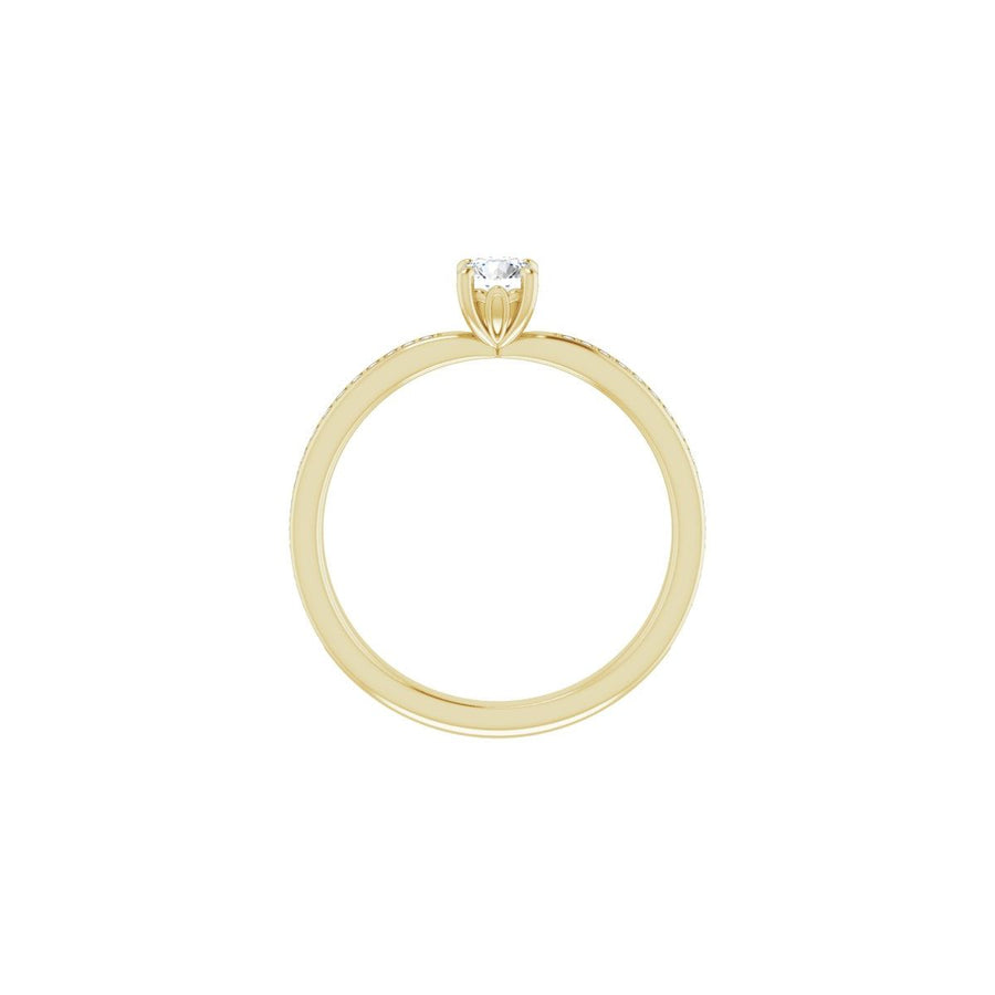 Semi-Set 1/6 CTW Round Engagement Ring (4.1 Mm) - gallery - Series 124170