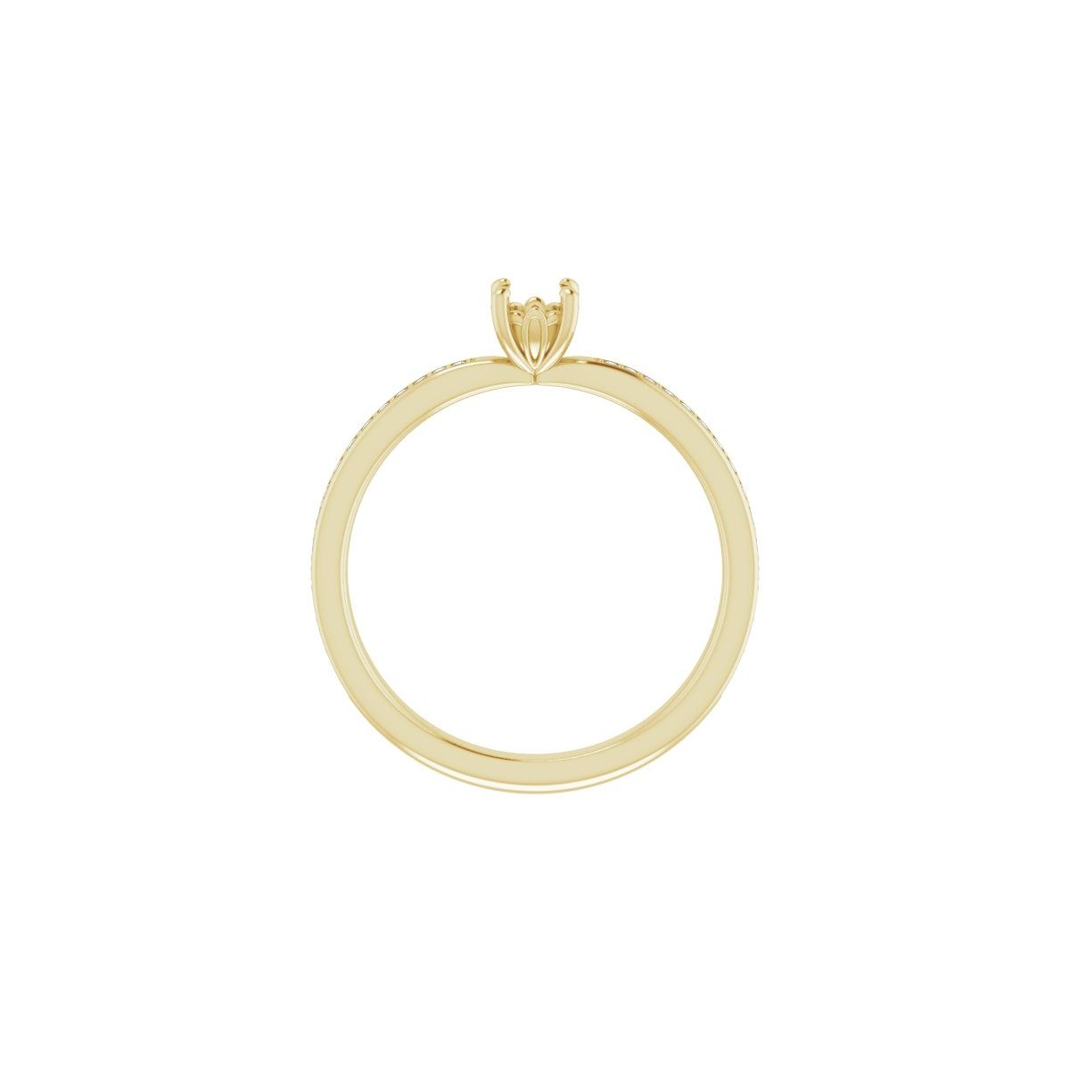 Semi-Set 1/6 CTW Round Engagement Ring (4.1 Mm) - gallery - Series 124170