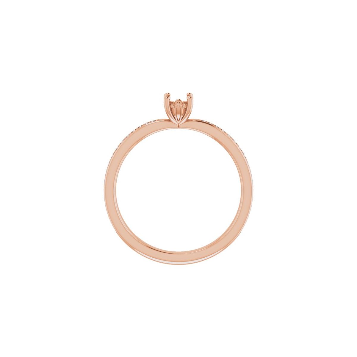 Semi-Set 1/6 CTW Round Engagement Ring (4.1 Mm) - gallery - Series 124170