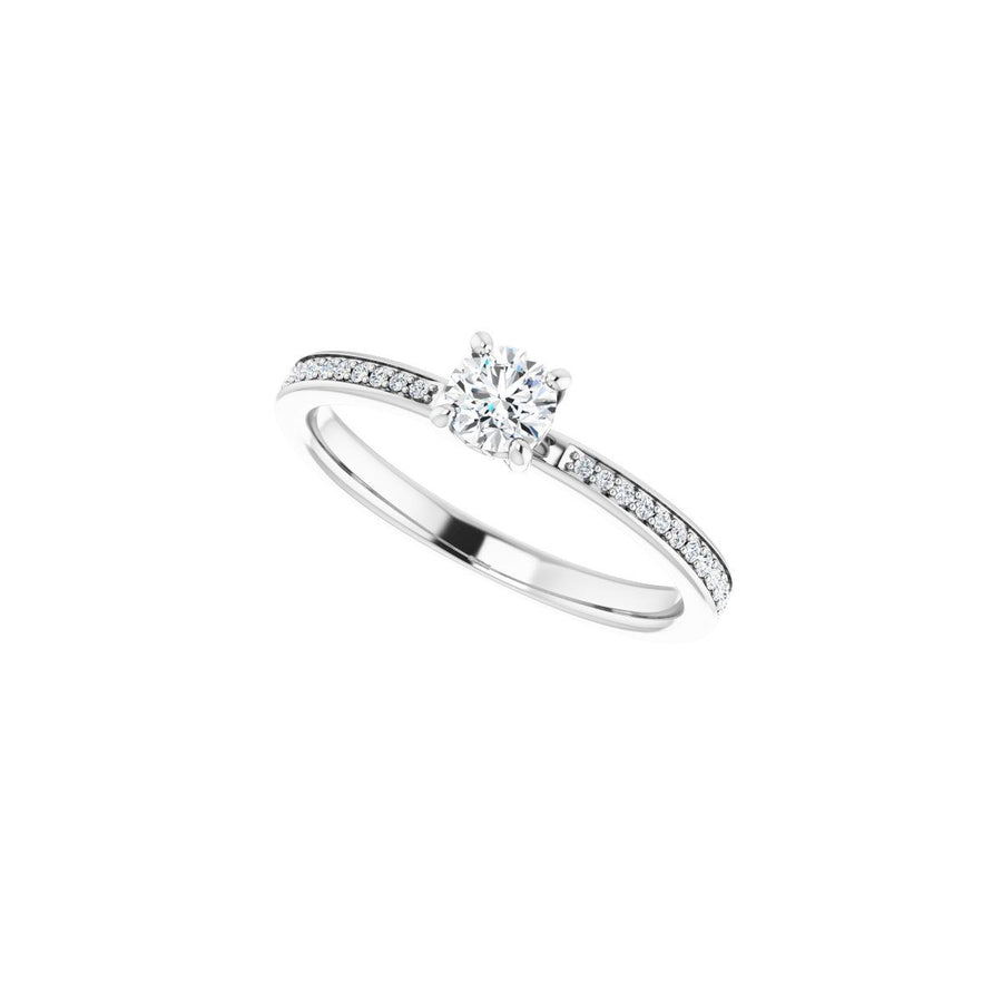 Semi-Set 1/6 CTW Round Engagement Ring (4.1 Mm) - gallery - Series 124170