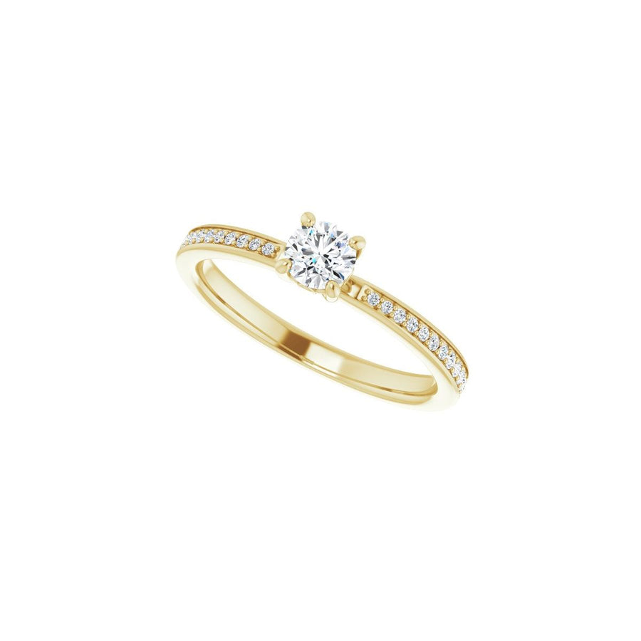 Semi-Set 1/6 CTW Round Engagement Ring (4.1 Mm) - gallery - Series 124170