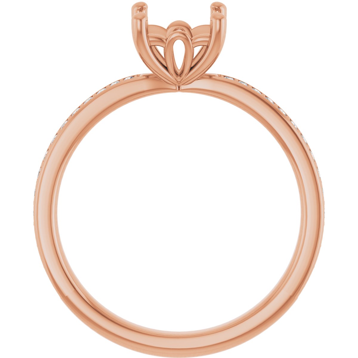 Semi-Set 1/5 CTW Square Engagement Ring (5.5 X 5.5 Mm) - gallery - Series 124170