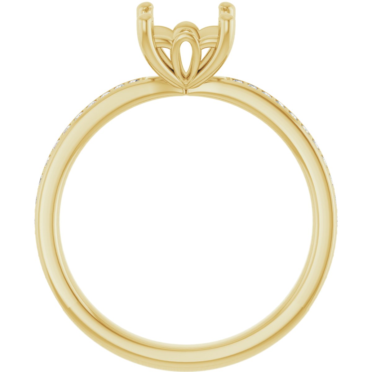 Semi-Set 1/5 CTW Square Engagement Ring (5.5 X 5.5 Mm) - gallery - Series 124170