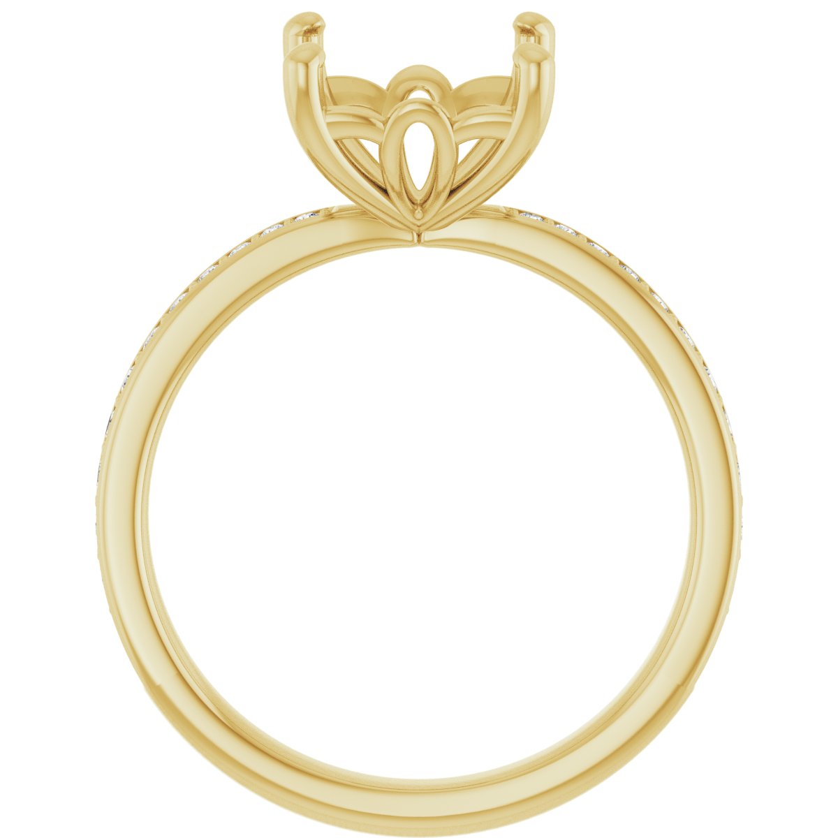 Semi-Set 1/4 CTW Asscher Engagement Ring (8 X 8 Mm) - gallery - Series 124170
