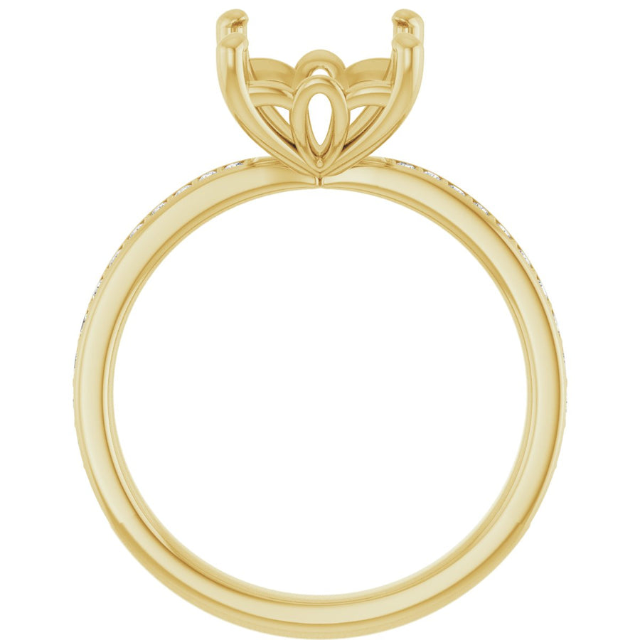 Semi-Set 1/4 CTW Asscher Engagement Ring (8 X 8 Mm) - gallery - Series 124170