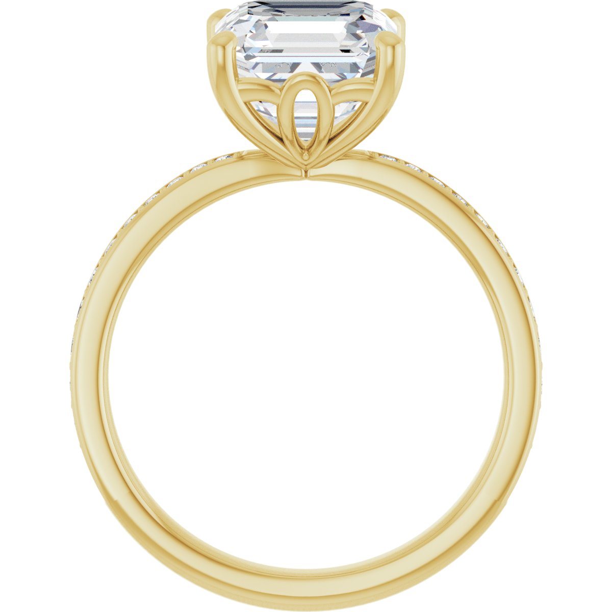 Semi-Set 1/4 CTW Asscher Engagement Ring (8 X 8 Mm) - gallery - Series 124170