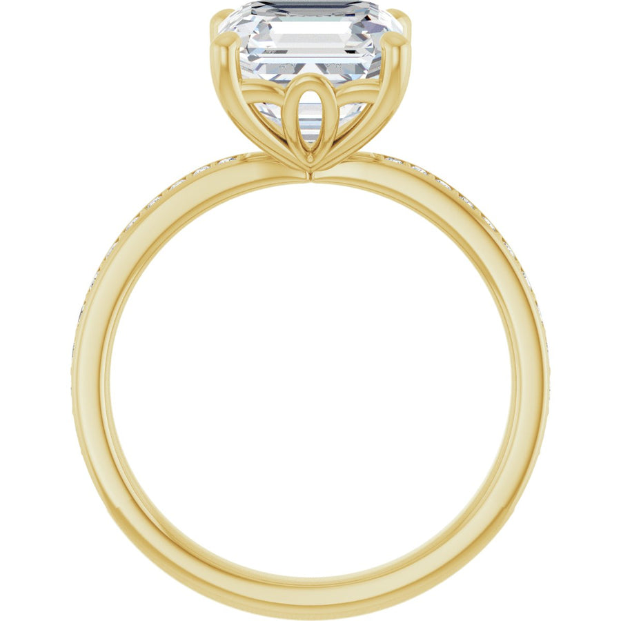 Semi-Set 1/4 CTW Asscher Engagement Ring (8 X 8 Mm) - gallery - Series 124170