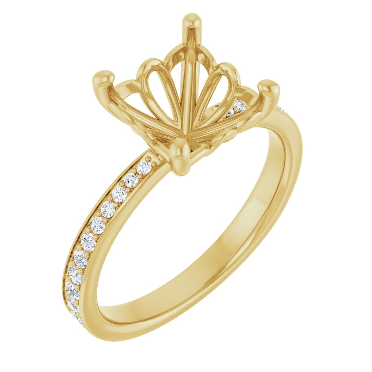 Semi-Set 1/4 CTW Asscher Engagement Ring (8 X 8 Mm) - gallery - Series 124170