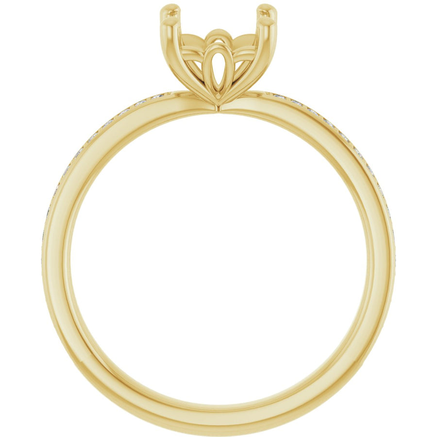Semi-Set 1/5 CTW Asscher Engagement Ring (6 X 6 Mm) - gallery - Series 124170