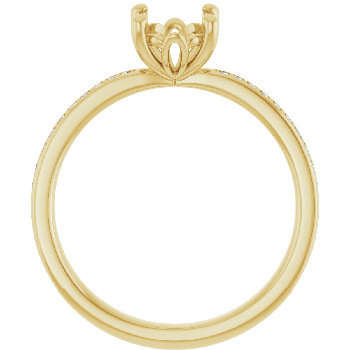Semi-Set 1/5 CTW Oval Engagement Ring (8 X 6 Mm) - gallery - Series 124170