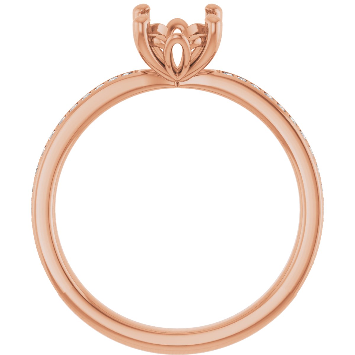 Semi-Set 1/5 CTW Oval Engagement Ring (8 X 6 Mm) - gallery - Series 124170