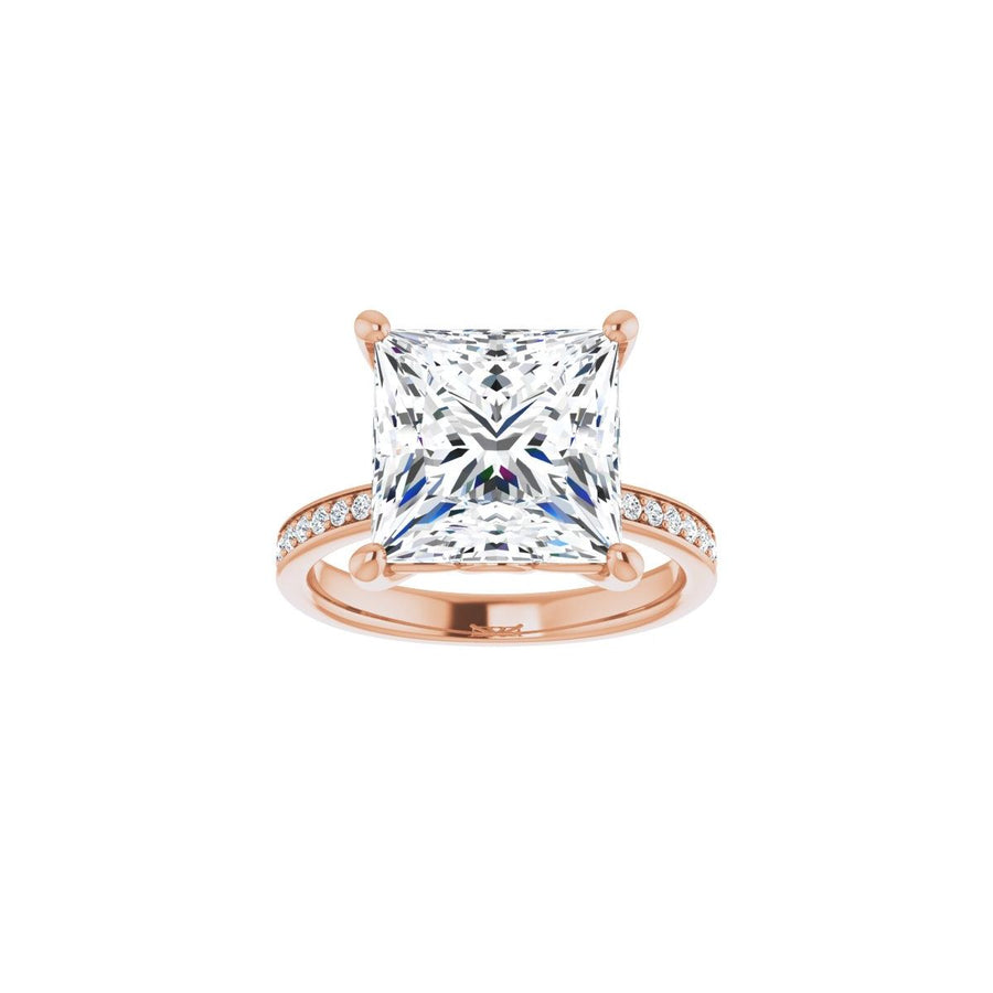 Semi-Set 1/3 CTW Square Engagement Ring (10 X 10 Mm) - gallery - Series 124170