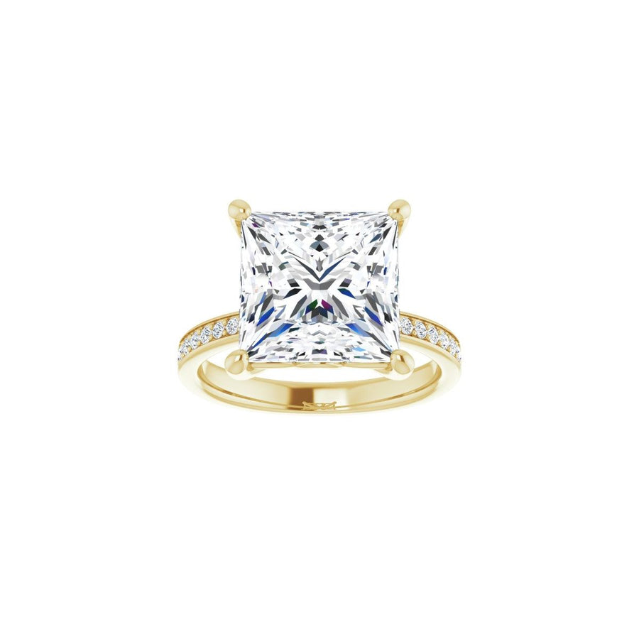 Semi-Set 1/3 CTW Square Engagement Ring (10 X 10 Mm) - gallery - Series 124170