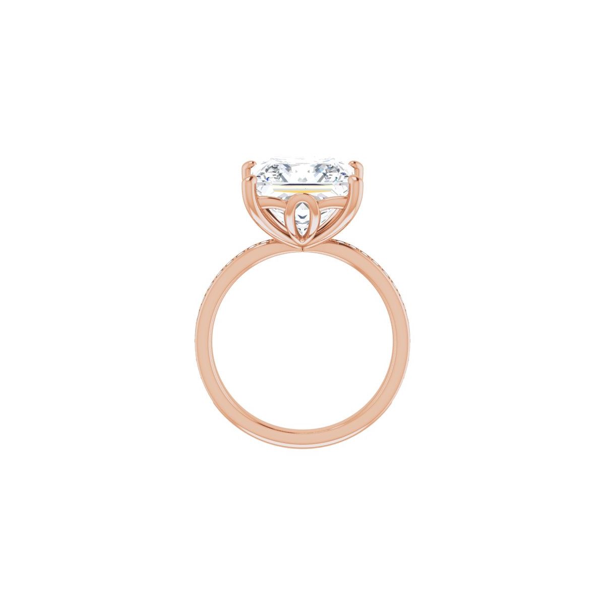 Semi-Set 1/3 CTW Square Engagement Ring (10 X 10 Mm) - gallery - Series 124170