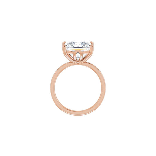 Semi-Set 1/3 CTW Square Engagement Ring (10 X 10 Mm) - gallery - Series 124170