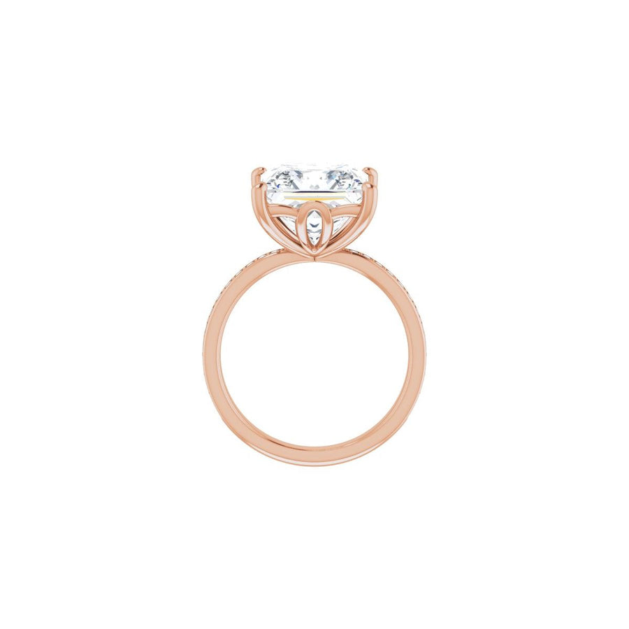 Semi-Set 1/3 CTW Square Engagement Ring (10 X 10 Mm) - gallery - Series 124170
