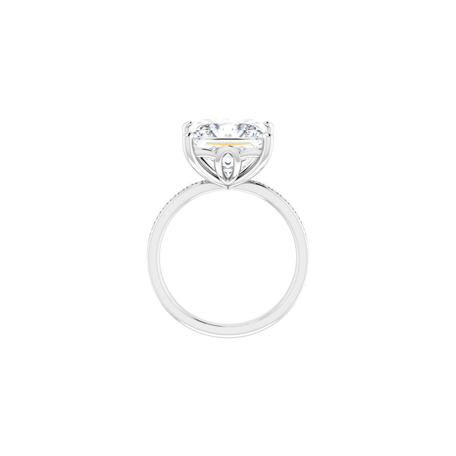 Semi-Set 1/3 CTW Square Engagement Ring (10 X 10 Mm) - gallery - Series 124170
