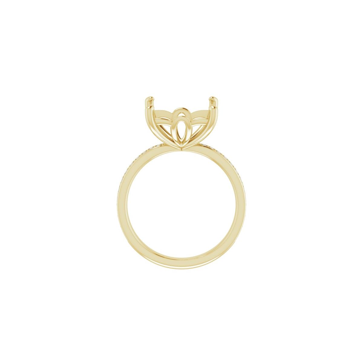 Semi-Set 1/3 CTW Square Engagement Ring (10 X 10 Mm) - gallery - Series 124170
