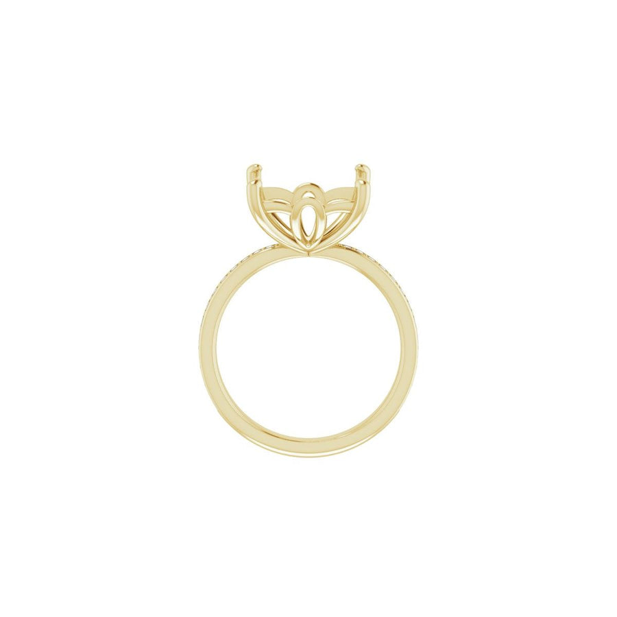 Semi-Set 1/3 CTW Square Engagement Ring (10 X 10 Mm) - gallery - Series 124170