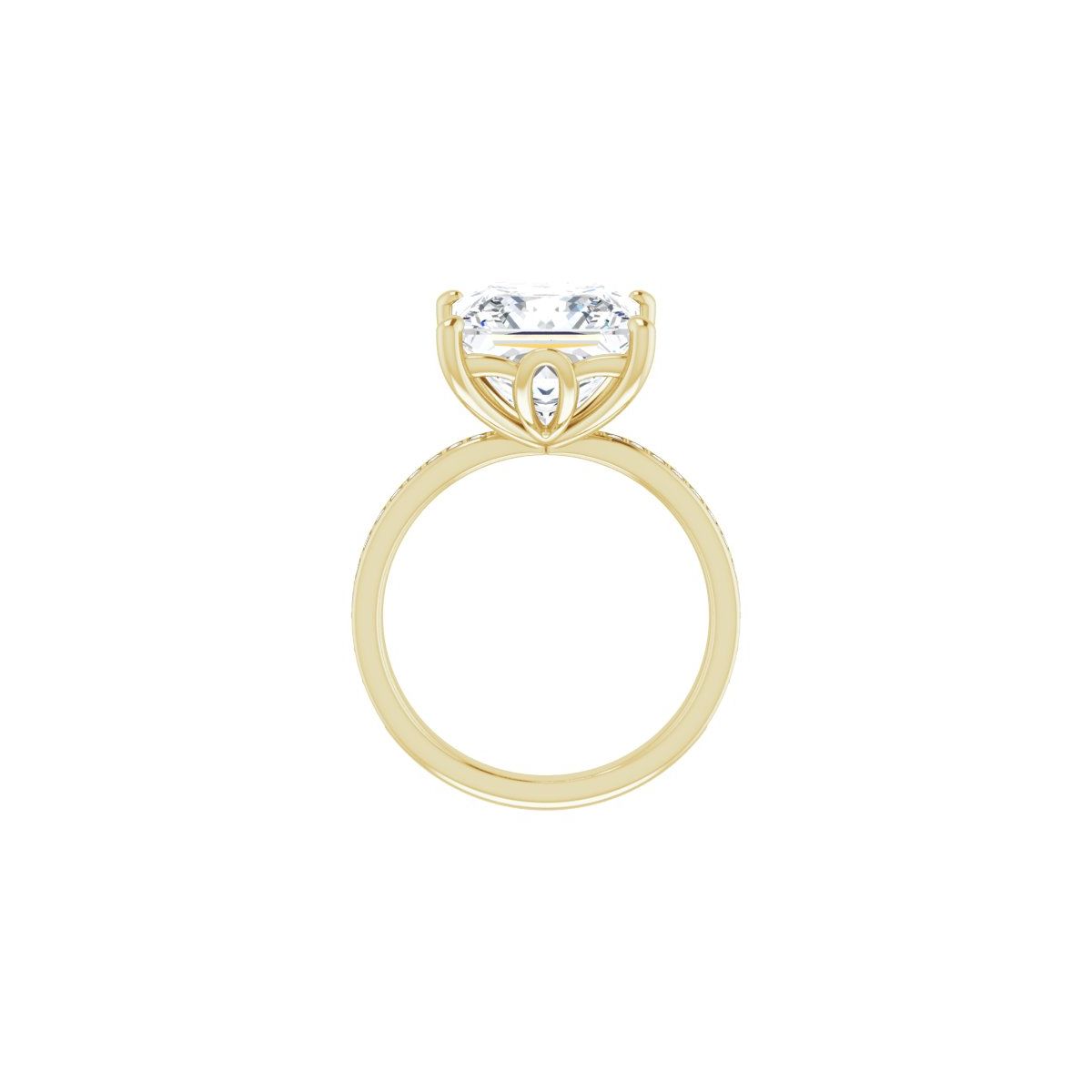 Semi-Set 1/3 CTW Square Engagement Ring (10 X 10 Mm) - gallery - Series 124170