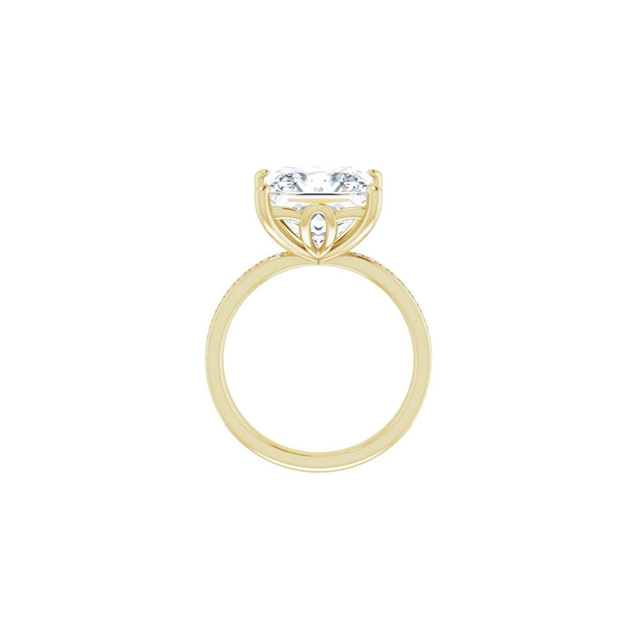 Semi-Set 1/3 CTW Square Engagement Ring (10 X 10 Mm) - gallery - Series 124170