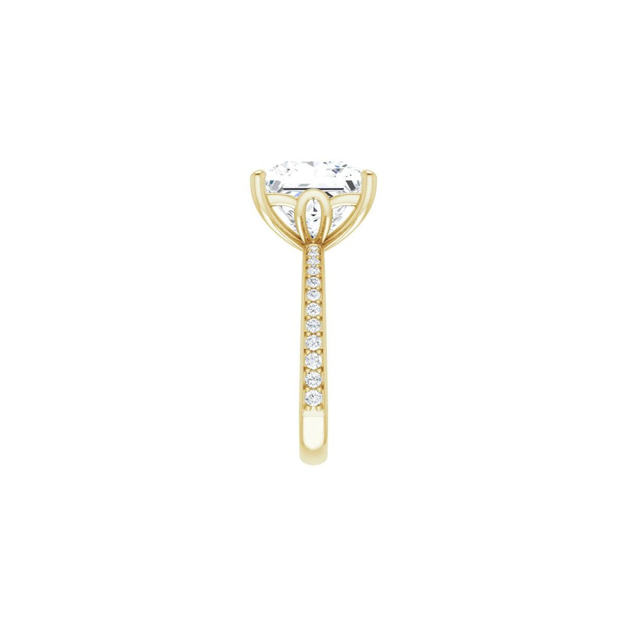 Semi-Set 1/3 CTW Square Engagement Ring (10 X 10 Mm) - gallery - Series 124170