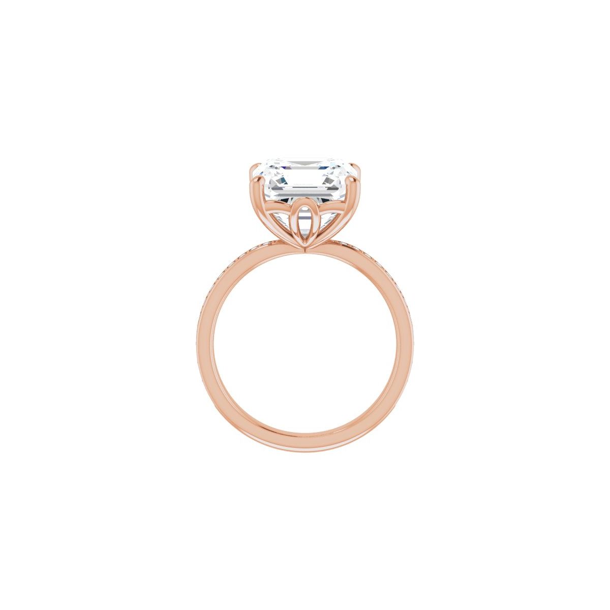 Semi-Set 1/3 CTW Asscher Engagement Ring (10 X 10 Mm) - gallery - Series 124170