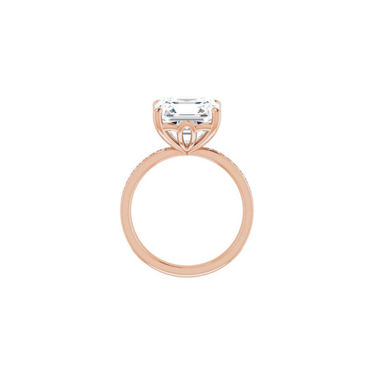 Semi-Set 1/3 CTW Asscher Engagement Ring (10 X 10 Mm) - gallery - Series 124170