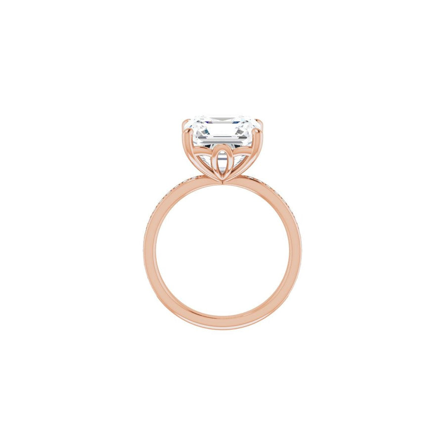 Semi-Set 1/3 CTW Asscher Engagement Ring (10 X 10 Mm) - gallery - Series 124170