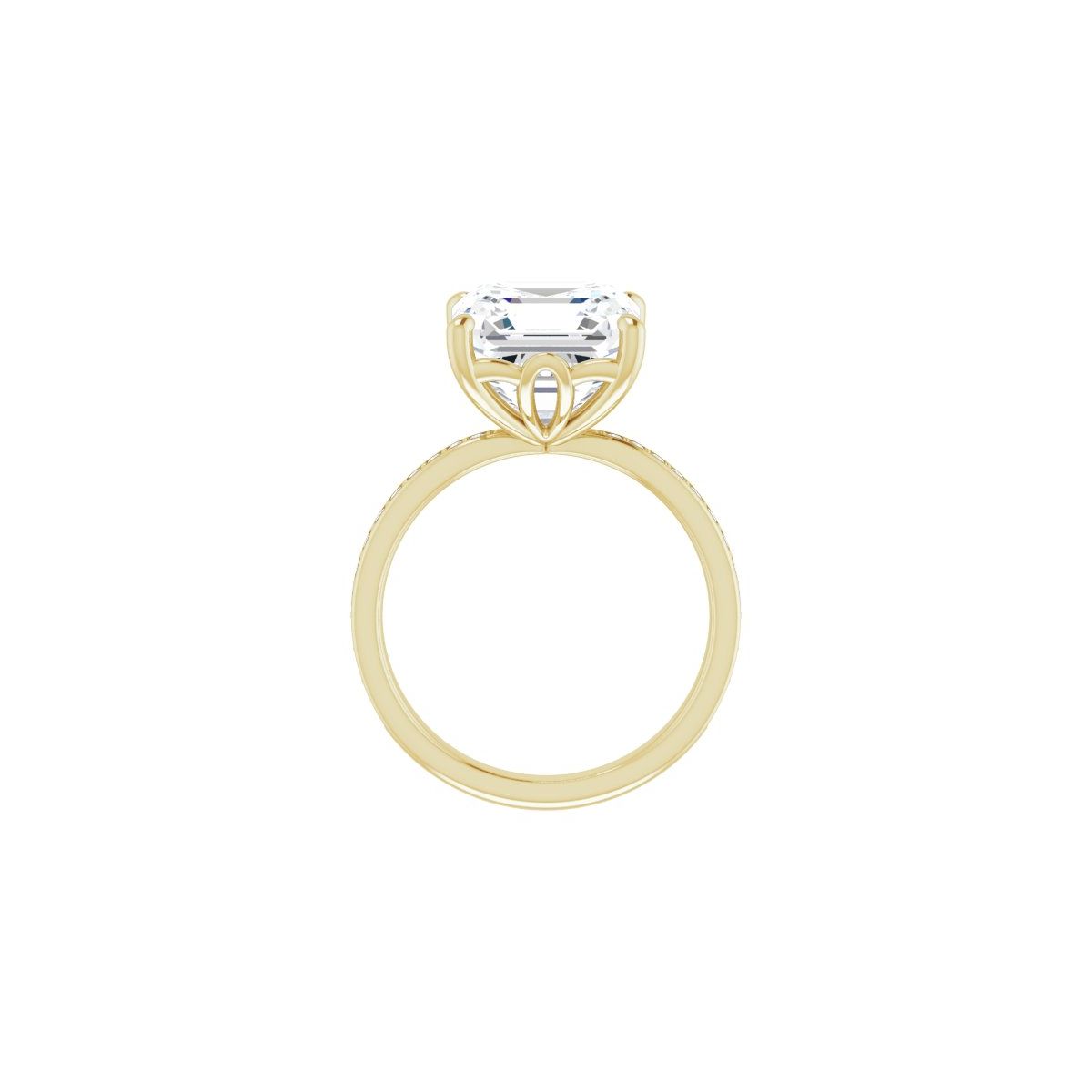Semi-Set 1/3 CTW Asscher Engagement Ring (10 X 10 Mm) - gallery - Series 124170